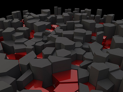 Voronoi abstract art houdini motion design motion graphics redshift3d