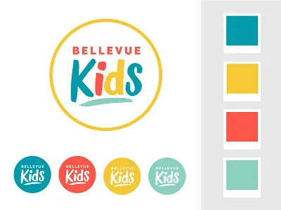 Bellevue Kids Ministry Logo childrens ministry church design church logo hand lettered logo hand lettering kids logo kids ministry kids ministry logo logo design