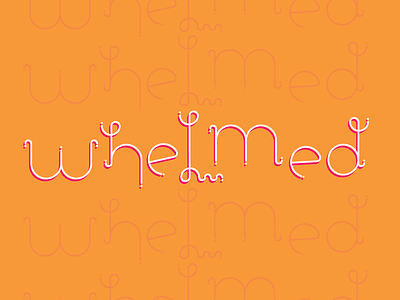 Whelmed alphabet custom alphabet custom type geometric type lettering typography vector wavy whelmed whelming
