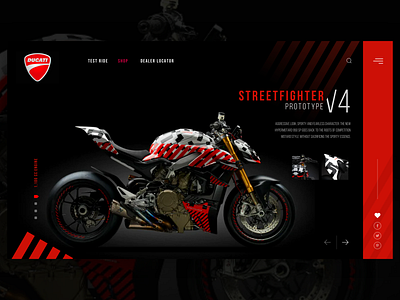 Ducati UI Concept concept motorcycle ui ui concept ui design ux design website concept