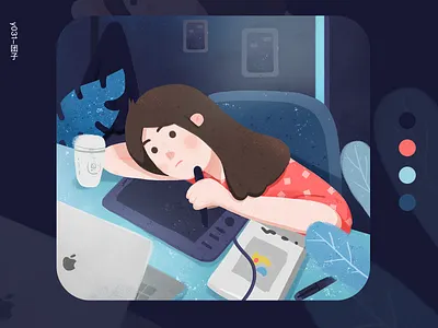 Midnight 2 O clock 小女孩 插图