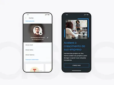 Configuration and landing page configuration landing mobile web ui design