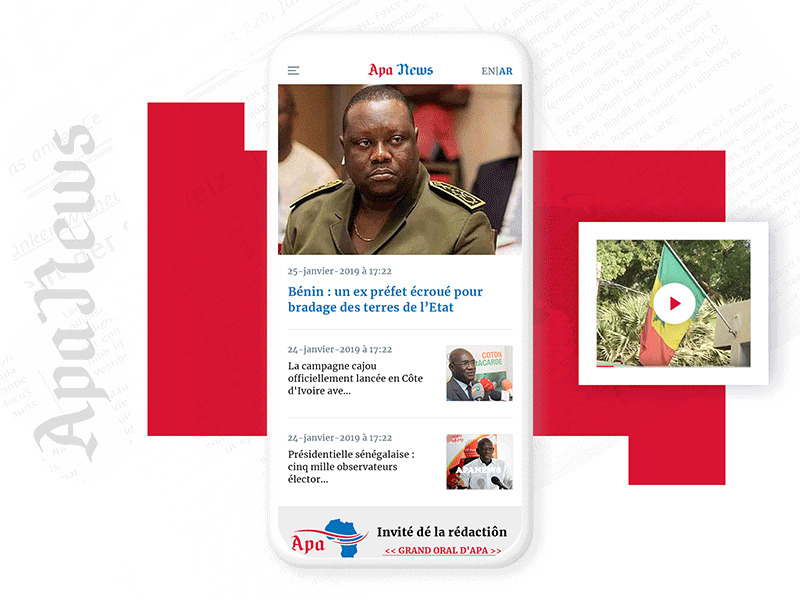 Apa News - News Application Design app app design branding creative design designoweb designowebtechnologies flat gif gradient icon illustraion new news app short ui user friendly ux vector website