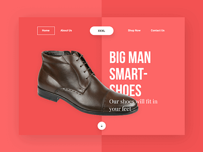 XXXL Shoes- Landing page wip app blog commerce design illustration landing page minimal product ui uidesign ux uxdesign web design webpage website