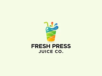Fress Juice Logo branding business logo design colorful logo creative logo design fresh logo juice logo logo logo design