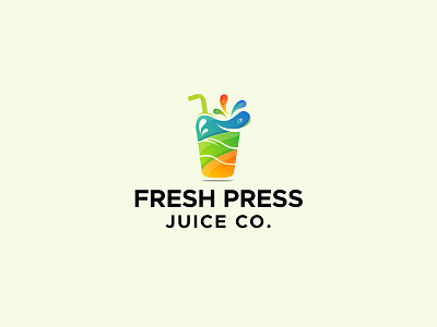 Fress Juice Logo branding business logo design colorful logo creative logo design fresh logo juice logo logo logo design
