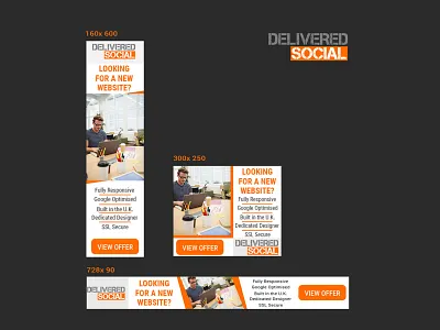 Delivered Social Banner Design ad advertisement banner design flyer graphics instagram nisha nisha droch nisha f1 social vector