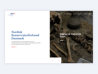 Nordisk Konservatorforbund Danmark Hero design minimal ui uidesign ux web webdesign website