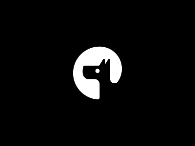 Negative Space Logos animal behance branding collaboration collection dog identity logo mark minimal negative space logo p smart