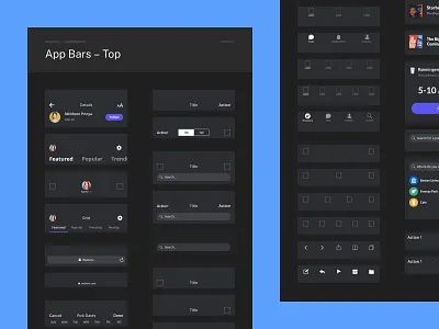 Nightfall Components app dark darkmode design design system flat ios mobile shop sketch ui ui design uikit ux uxdesign