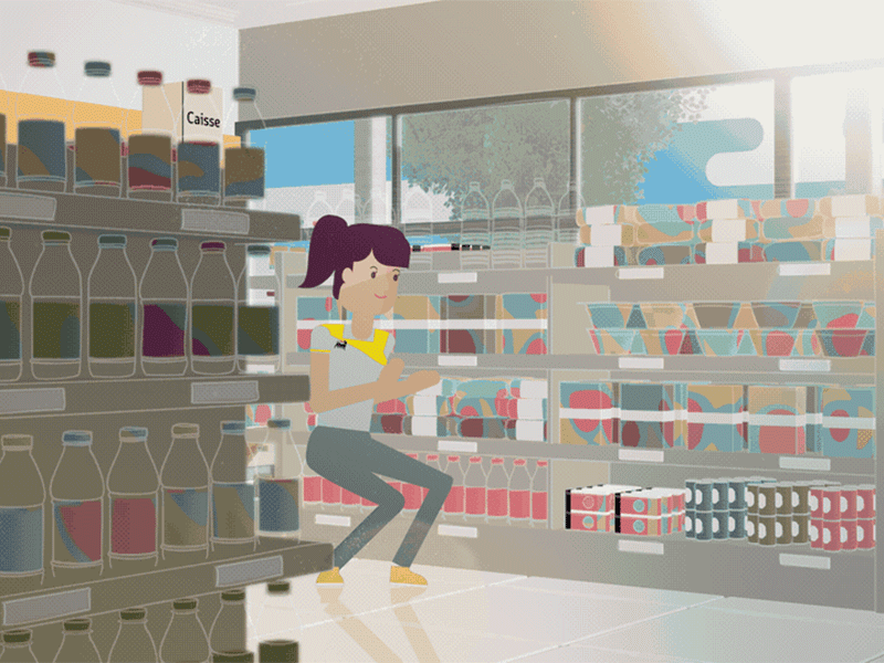 Eni 2 animation character design girl highway illustration motion motion design motiongraphics station