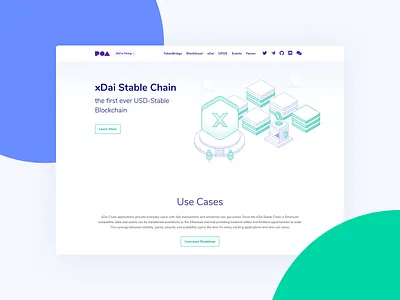 Xdai Stable app apple clean crypto design ethereum flat icon icons illustration ios ipad iphone logo message poa shadow typography ui ux