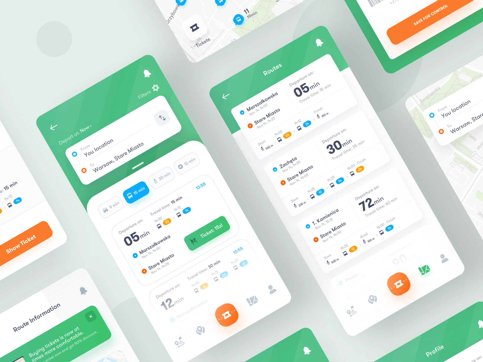 Example of Public Transport - UI Map