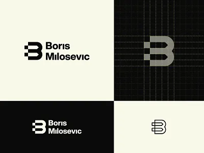 BM Personal Logo bm brandidentity branding branding design design logo logo design logo mark logogram logogrid logotype monogram monomark pencil personal branding personal logo pixel