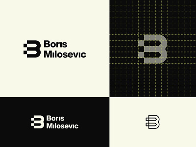 BM Personal Logo bm brandidentity branding branding design design logo logo design logo mark logogram logogrid logotype monogram monomark pencil personal branding personal logo pixel