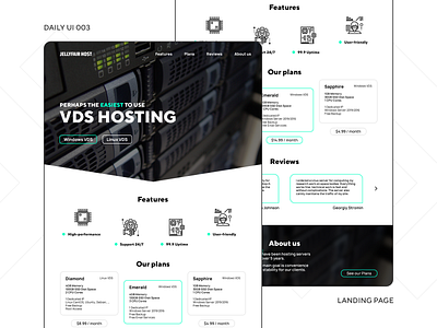 UI Challenge — Landing page daily ui dailyui design hosting landing landing page landing page ui server ux vds webdesign website