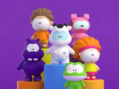 FRIENDS 3d c4d character design friends illustration render toys