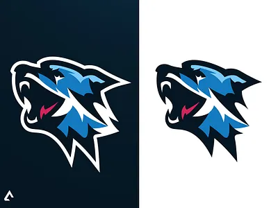 Hungry wolf design esport logo illustration logo mascot logo vector