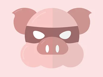 Anonymous Pig design icon illustration vector
