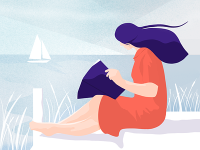 A Summer Day charachter design chill chillin drawing editorial editorial illustration girl illustration illustrator procreate procreate app relaxing sketch summer women in illustration