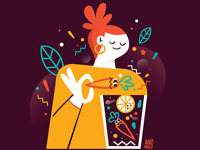 Centrifuga art carrot centrifuge characterdesign colors design digitaldrawing fruit illustration illustration art illustrator orange vegetables woman