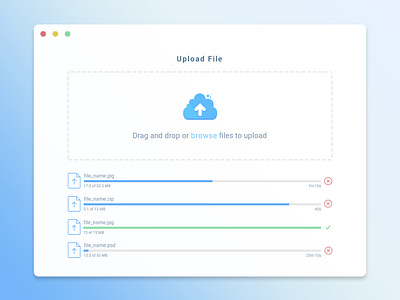 #Daily UI - File Upload app design flat icon minimal ui ux web website