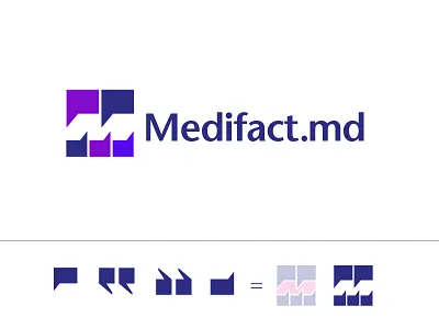 Medifact.md Logo Designed by brand brand identity branding health healthcare icon identity logo logo design logo designer logo marks logos medical portfolio typography