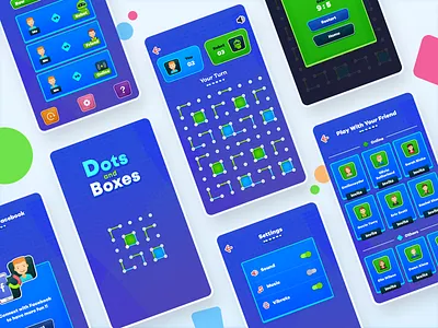 Dots And Boxes Game android boxes dots game grid invite ui ux