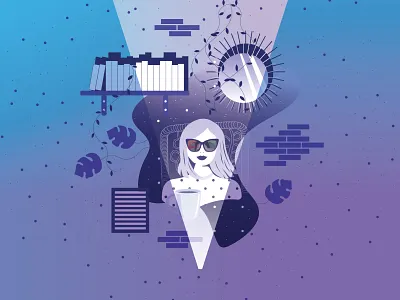 Femina magazine art direction design campaign design gradient home illustration summer