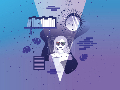 Femina magazine art direction design campaign design gradient home illustration summer