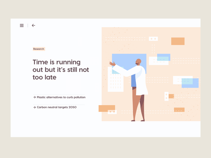 Climate & Animals: Extinction Crisis Microsite animal animation climate home illustration interaction landing page parallax ui ux web website