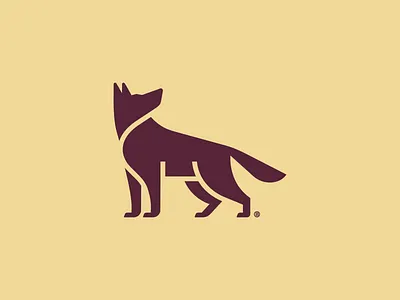 German Shepherd mark abstract animal design dog flat geometry german shepherd icon illustration logo logotype mark minimal minimalism vector wolf