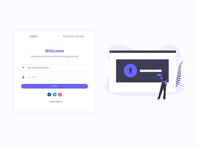 Login Page Desgin illustration login web design