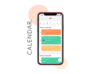 Calendar | Daily UI calendar calendar app calendar design daily ui dailyui design month todo todolist ui week
