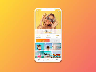 DailyUI #006 - User Profile adobe adobe xd adobexd app creative daily daily 100 challenge dailyui design flatdesign illustrator inspiration mobile ui uidesign uiux user