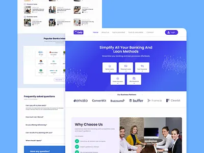 Banking Website Landing-Page Design bank banking banks design financal industry finance landing page visual visual design web design webdesign website website design