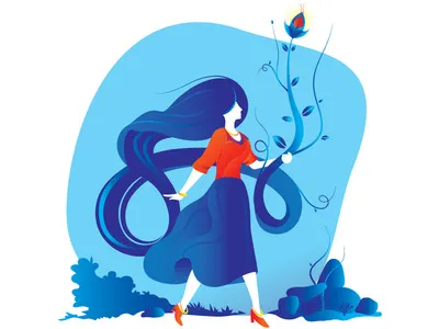 Dreams colours design dream girl girl illustration illustration vector