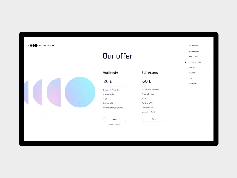 To The Moon ae after effects animation animation desktop interaction minimal motion ui web