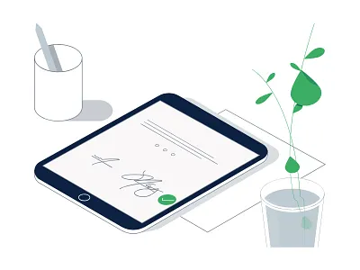 Sign Consent Form_EIDO Vault flat illustration ui vector