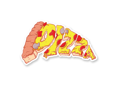 Pizza | Illustration art artwork branding bread cartoon cartoon design creative eat graphic design graphic deisgn icon illustration logo logo cartoon logo design logodaily pizza pizza cartoon pizza logo vector