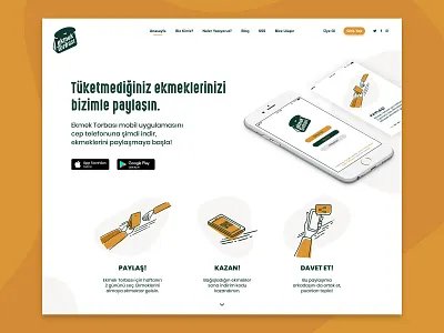 Daily UI Challenge #003 | Landing Page bread breadbag dailyui dailyui 003 dailyuichallenge landingpage logo logotype vector vector illustration