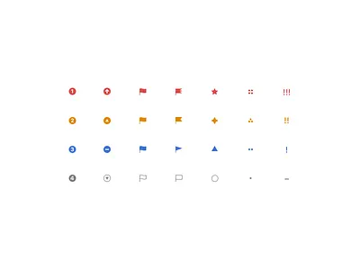 Priority icons exploration icons productivity ui