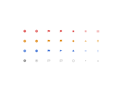 Priority icons exploration icons productivity ui