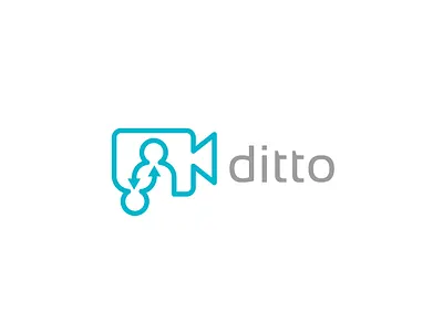Ditto Logo logo design video apps video camera video sharing
