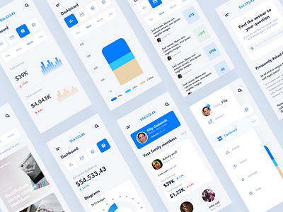 Controlling expenses mobile app adobexd app blue design mobile mobile app training ui ui ux ui ux design uidesign uipractice ux uxdesign vector