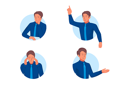 Characters exploration character clean design illustration smallcase thinking timeless waiting