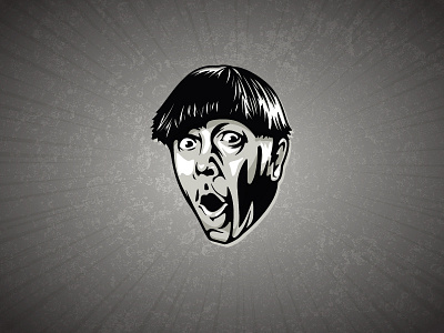 Moe — The Three Stooges eyes face hair illustration person portrait smile stooge three three stooges