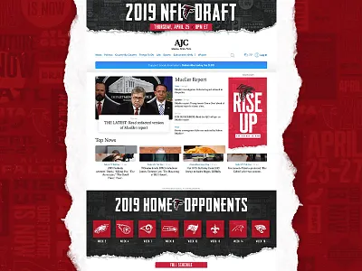 '19 Falcons NFL Draft AJC Takeover digital draft marketing newspaper takeover