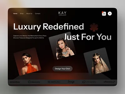Jewelry - Web Design darkmodeui e commerce ecommerce elegantdesign fashionbrand fashionwebsite figmadesign jewelry jewelrydesign jewelryecommerce jewelrystore luxurybrand luxuryjewelry minimaldesign modernui premiumdesign trendingdesign uiux webdesign