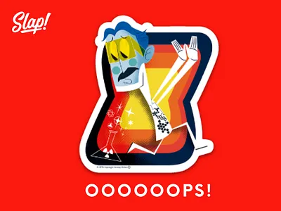 Oops! Did I Do That? artist brand branding character design designer glasses illustrations illustrator lab run science science experiment slaptastick startup sticker stickers subscription tesla vector
